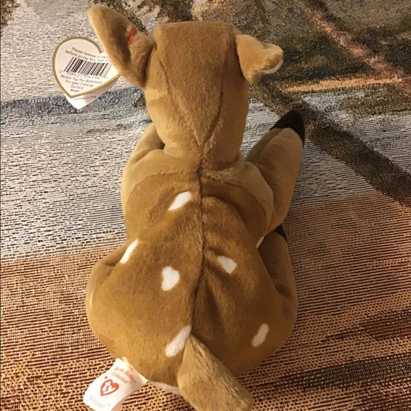 TY beanie baby DEER Whisper dob 4/5/97 hang tag on very cute clean bagged - Picture 6 of 11